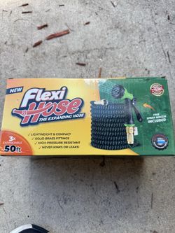 Flexi Hose Upgraded Expandable Garden Hose 50 ft Extra Strength 3/4 Solid Brass