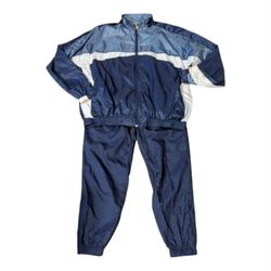 VTG 90s Advantage By Wilson Blue Nylon Windbreaker Track Suit Men's XL