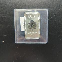 1 Troy Oz Scottsdale Mint .999 FINE SILVER ART BAR COLORIZED 
