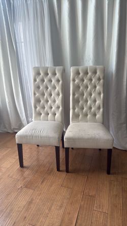 Tall tufted dining chairs