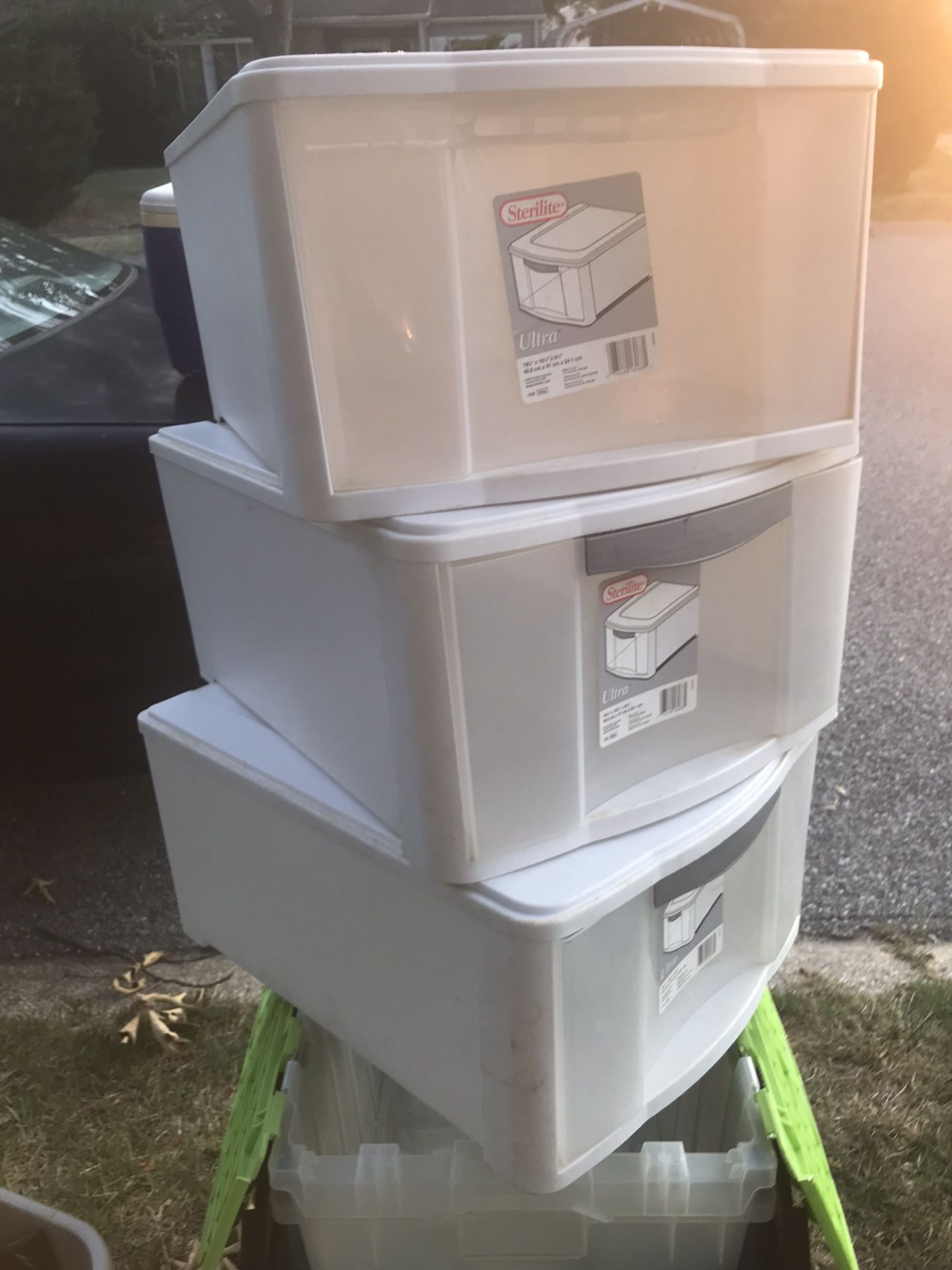 Lnew Three Large Stackable Storage Drawers Only $30