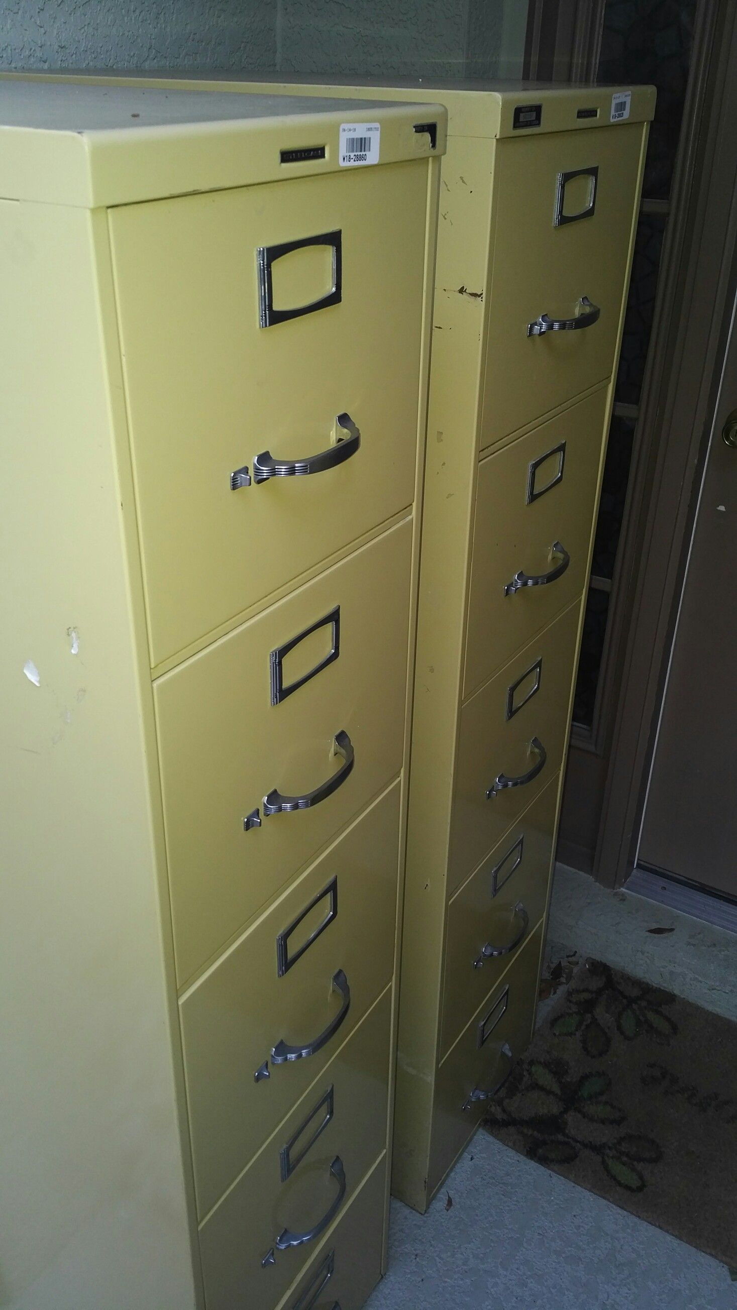 Lot of TWO 5 drawer file cabinets
