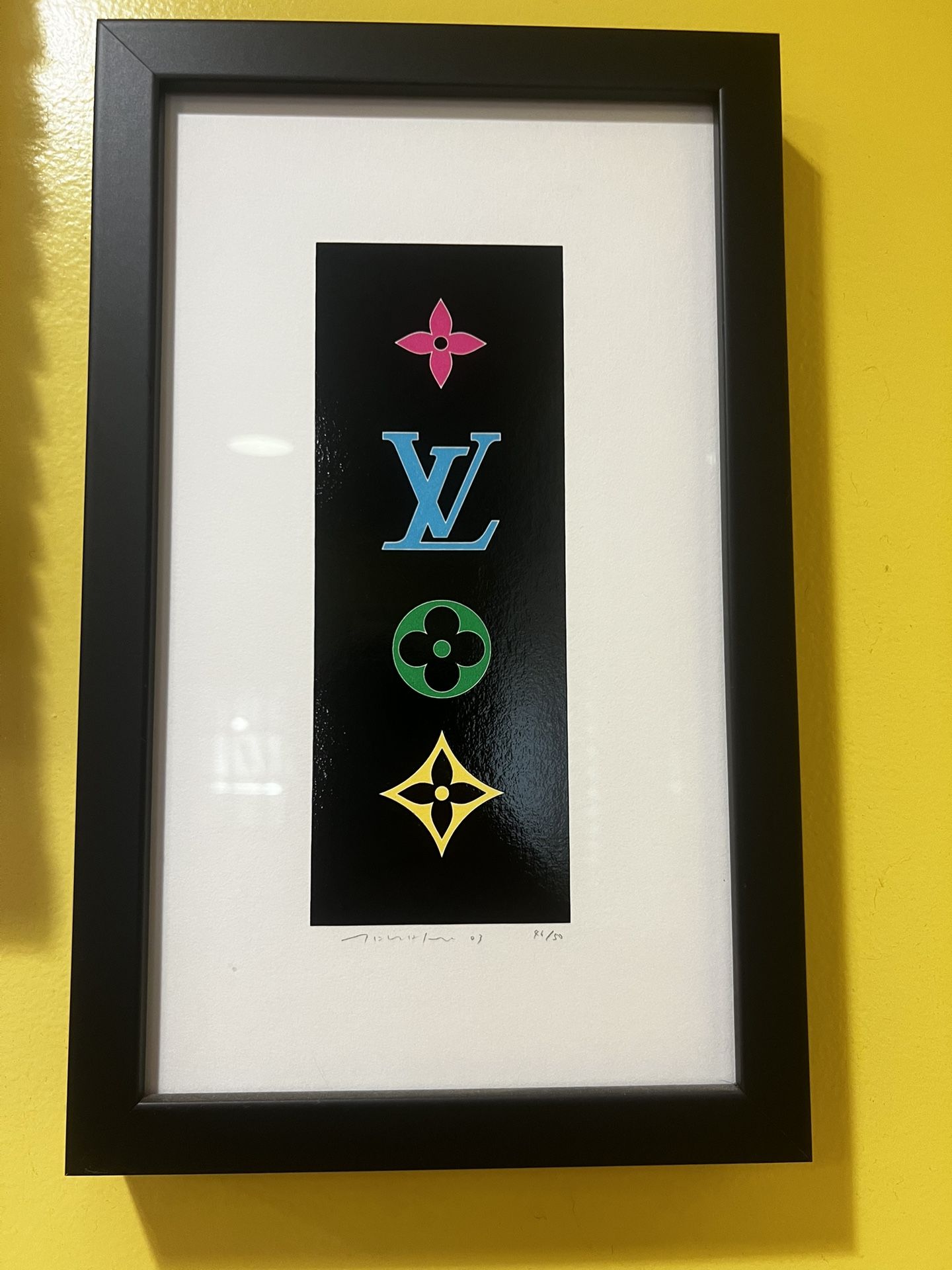 Takashi Murakami Superflat Colorful Monogram Black 2003