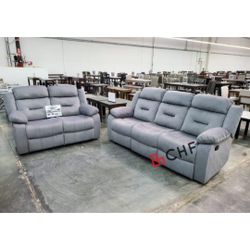 Velvet 2 Pc Recliner Sofa And Loveseat Set  // Limited Time Offer 