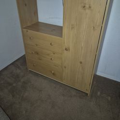 Cabinet With 4 Shelves & Drawers 