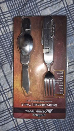 Ozark Trail 7-in-1 Hobo Tool Camping Utensil Fork Spoon Knife Corkscrew