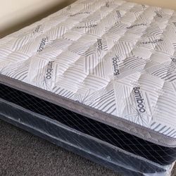 King Bamboo Plush Comfort Europillow Top 12inch Mattress!!