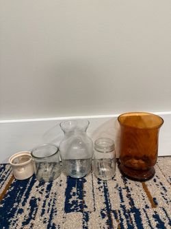 Various tea light holders and vases-4 count