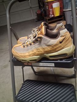 Nike Air Max 95 Premium PRM Wheat Brown Leather Tan Mens Sz. 13