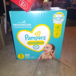 Brand new Unopened Box pampers Swaddlers Sz 1