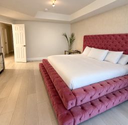 King Size Tufted Velvet Bed Frame
