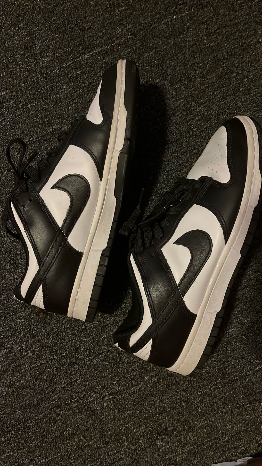 nike panda dunks black & white 