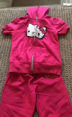 Hello kitty sweat outfit pink size 6 girls