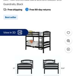 Bunkbed/2 Twin Beds $80
