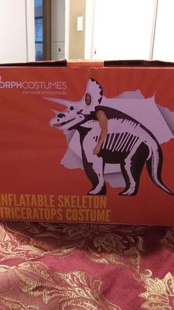 Inflatable Skeleton Triceratops Costume