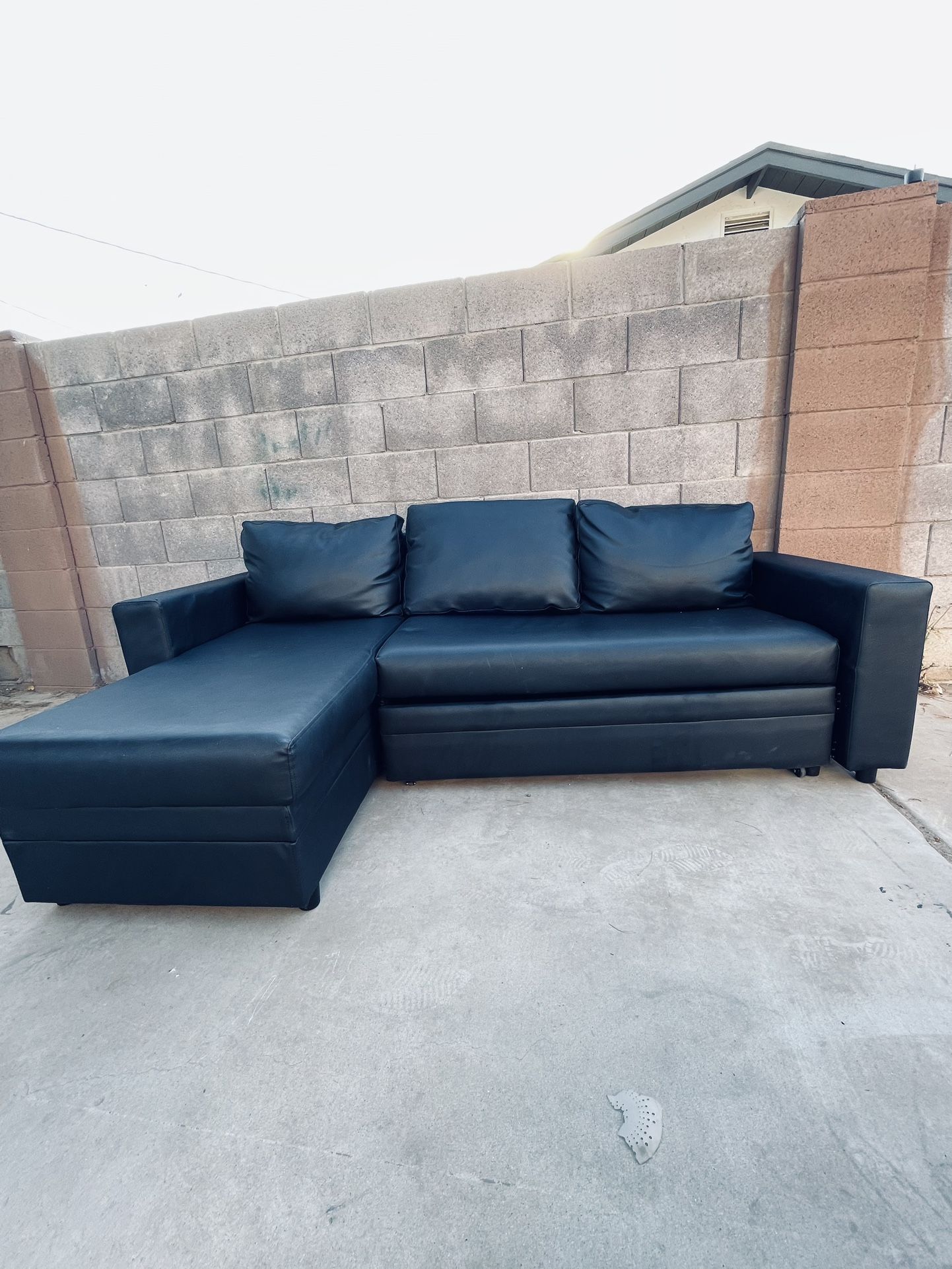 Black L Shaped Couch 