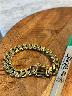 14k gold filled Cuban Link Bracelet