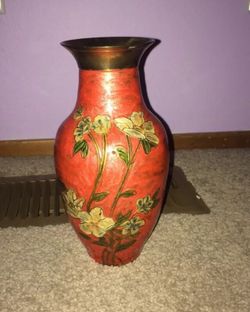 Asian Floral Vase