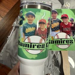 Baseball Theme Cup And Handheld Sign 