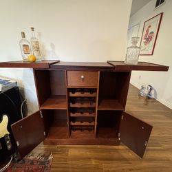 Wooden Bar With Extended Leaf Top