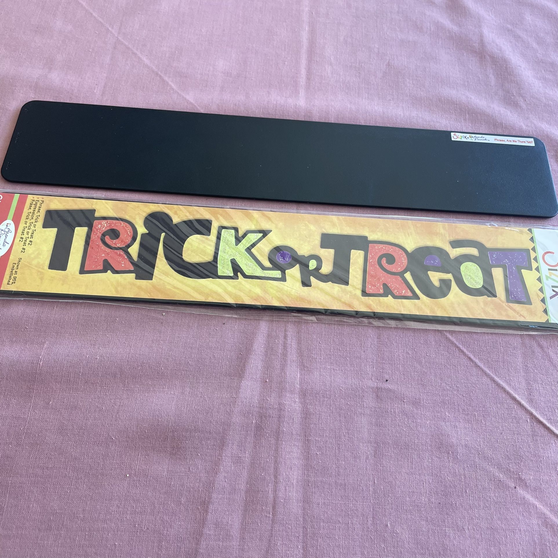 2 Sizzix Strip Dies “Trick Or Treat” “Are We There Yet”