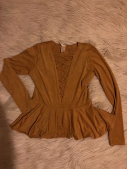 Yellow mustard blouse