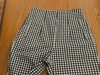 Zara Black & White Checked Pants