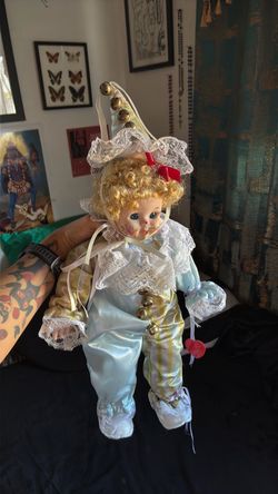 Vintage Porcelain Clown Jester Doll Collection