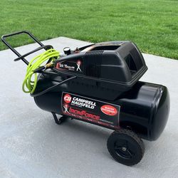 AIR COMPRESSOR by CAMPBELL HAUSFELD 5hp.  15-GALLON TANK works Great 👍 Like New