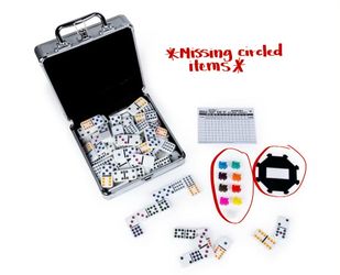 Cardinal Spin Master Games Mexican Train Dominoes Set in Metal Case Classic Game