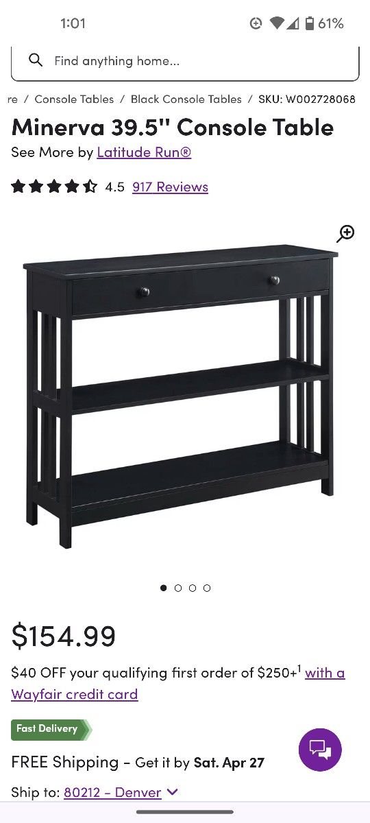 Black Console Table