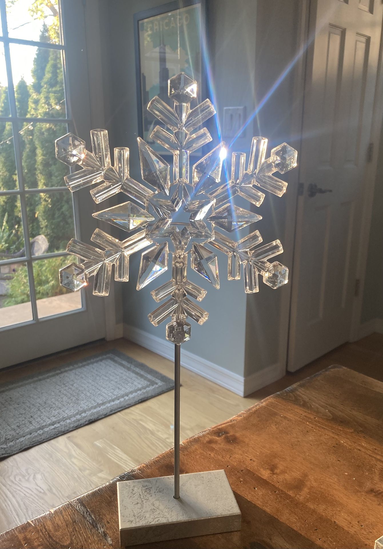 Beautiful Gleaming Christmas Snowflake Candle Holder