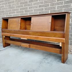 Mcm solid walnut king/ XL twin head board
