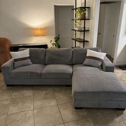 Grey Sectional ( Delivery Available )