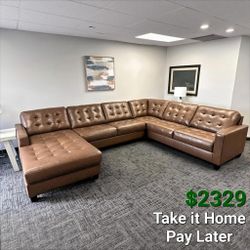 BASKOVE AUBURN 4-PIECE RAF SECTIONAL