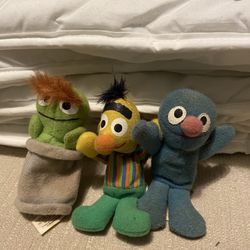 Sesame Street Mini Beanie Babies Grover/Bert/Oscar