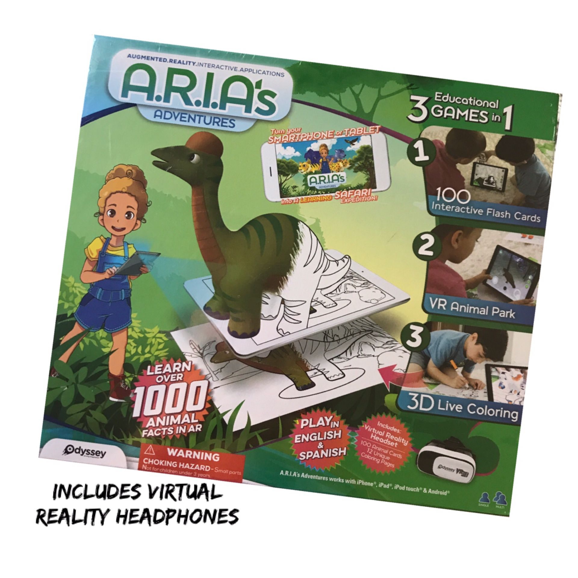Final Sale NIB kids ARIA Adventures educational 3 games in 1