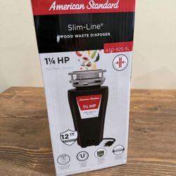 NEW American Standard Slim-Line Food Waste Disposer 1¼ HP