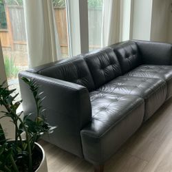 Briwn leather couch