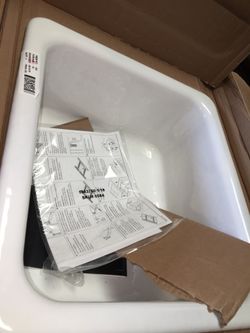 KOHLER Dual Mount Cast-Iron 17 in. Single Basin Kitchen Sink in White