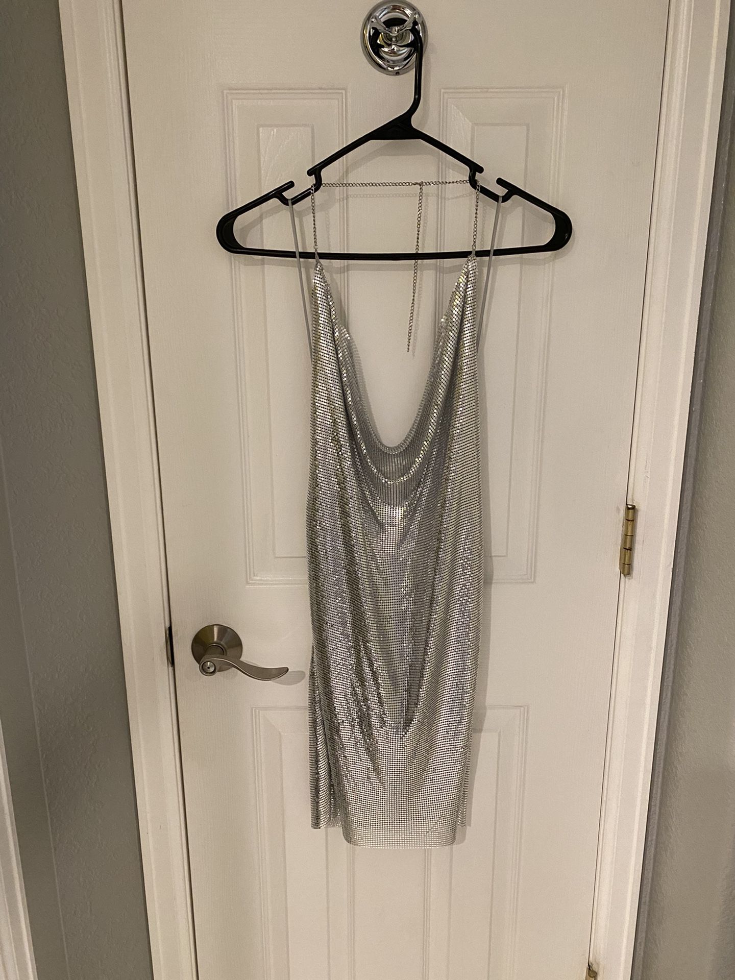 Express Backless Sequined Party Dress