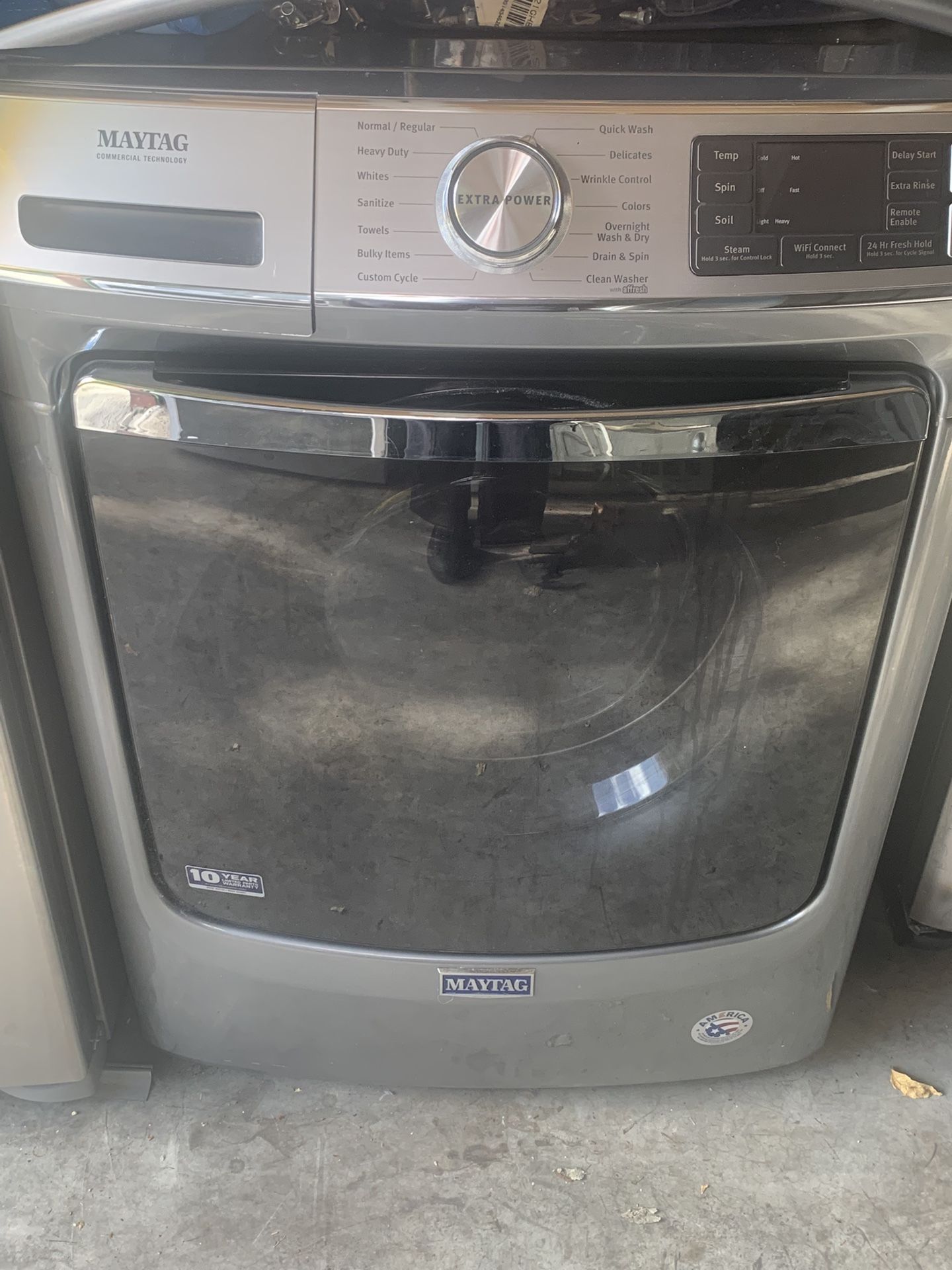 Maytag stainless steel ultra capacity, commercial tech front load washer