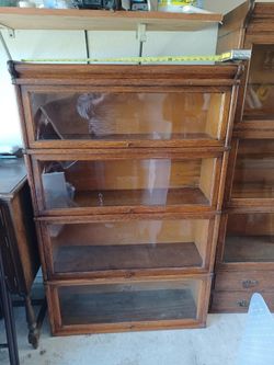Antique Globe-Wernick Co Oak Hutch