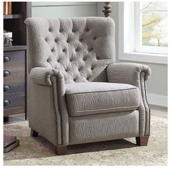 Tufted Push Back Recliner Chair 