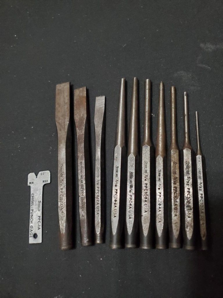 Snap-On usa tools 🔎11 PIECE PUNCH AND CHISEL SET.