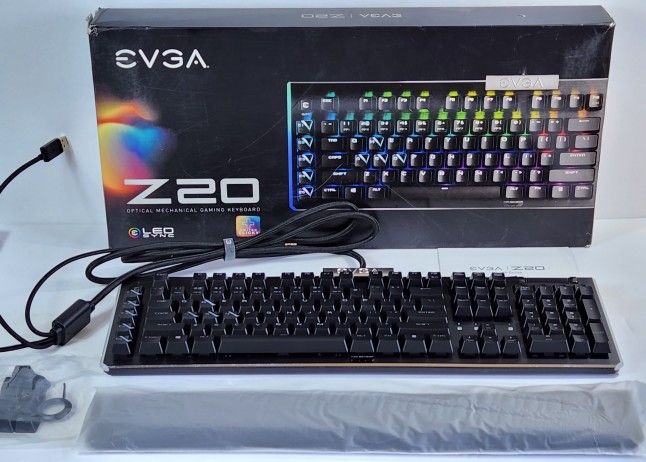 EVGA Z20 RGB Optical Mechanical Clicky Switch Gaming Keyboard 812-W1-20US-KR 208