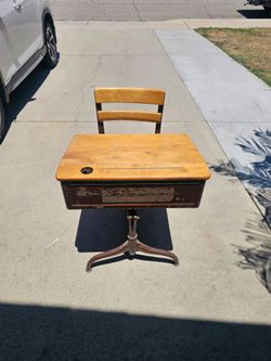 Vintage school desk