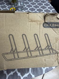 4-Bike Floor Parking Rack
