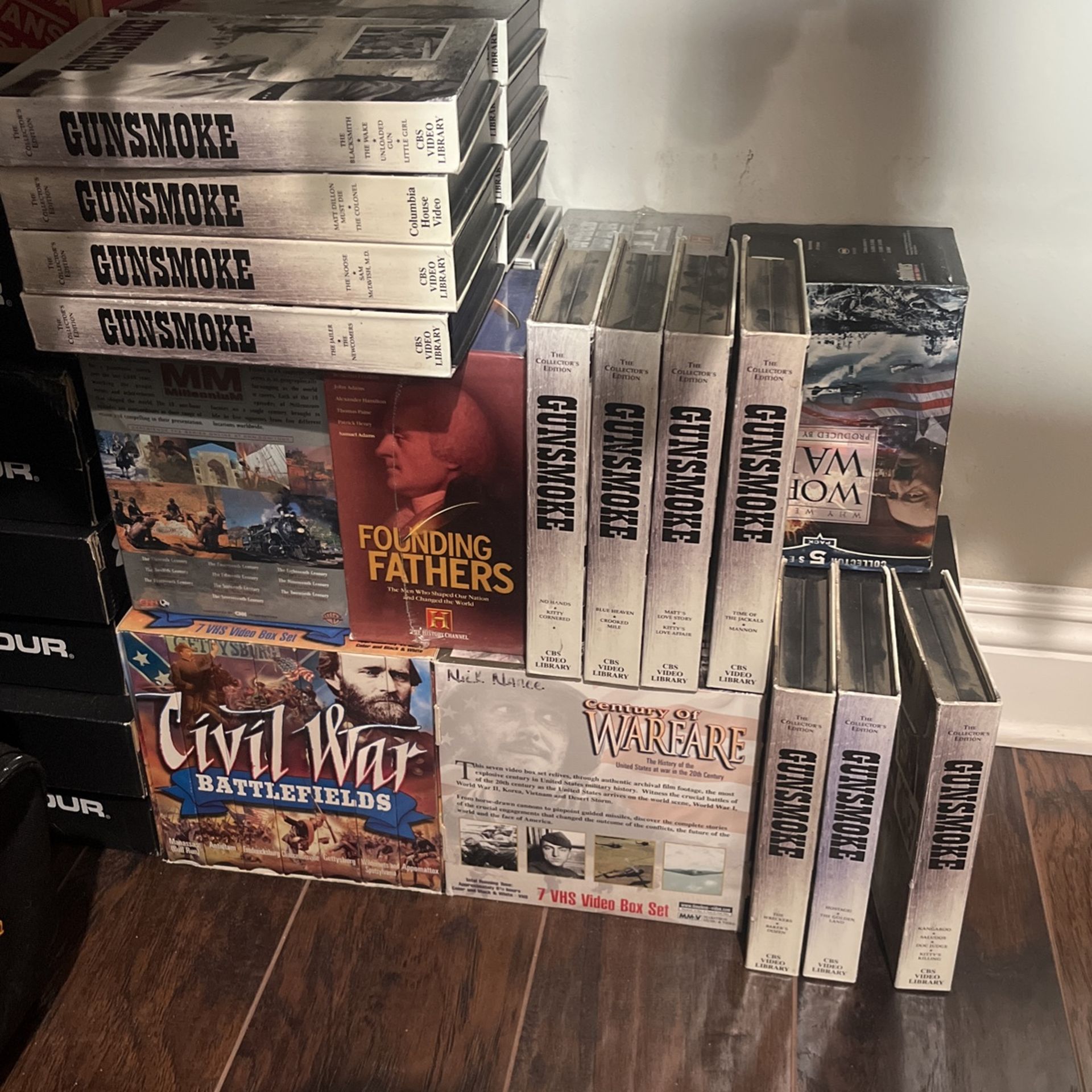 History And Gunsmoke VHS Tapes A lot