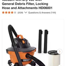 6 gallon Wet Dry vacuum 